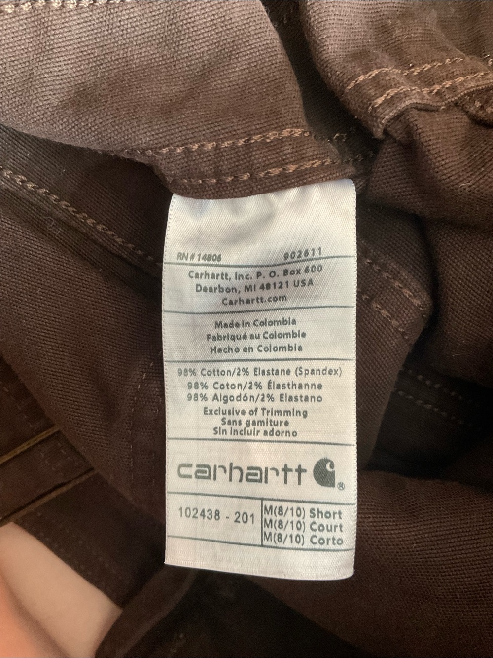 🥕Carhartt Brown Duck Canvas Double Knee Bib Overalls Womens M Workwear Gorpcore - Picture 4 of 11